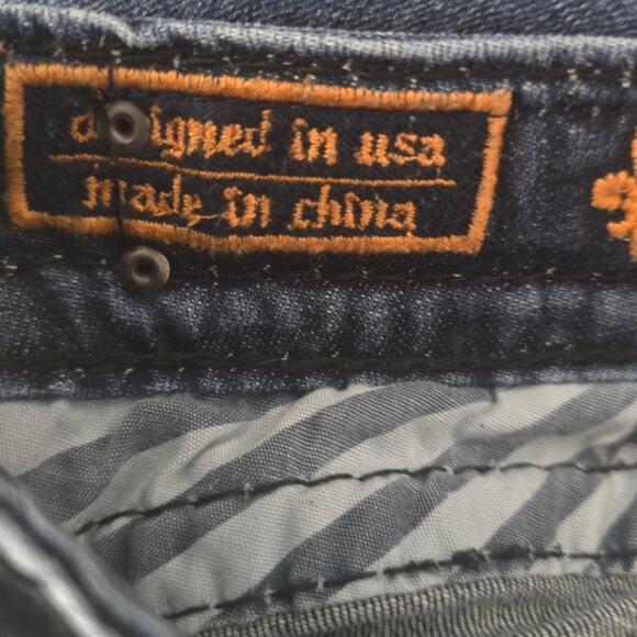 Rock Revival Medium Wash Amy Skinny Whiskering Distressed Women's Jean's 28 - Picture 5 of 8